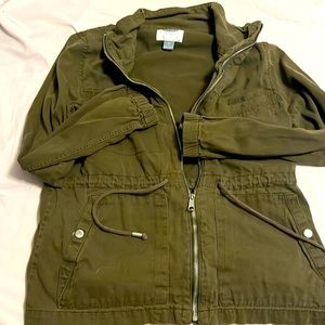 Green lightweight utility jacket